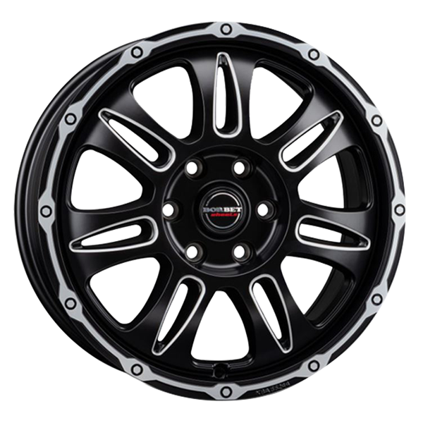 Borbet CW8 black rim window polished matt 8,00x18 6x139,70 ET30,00