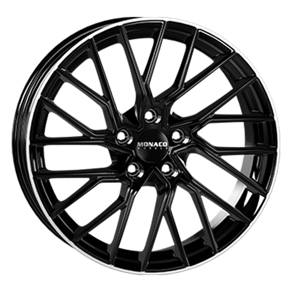 MONACO WHEELS Grand Prix 11 Black Polished Lip 8,00x18 5x112,00 ET45,00