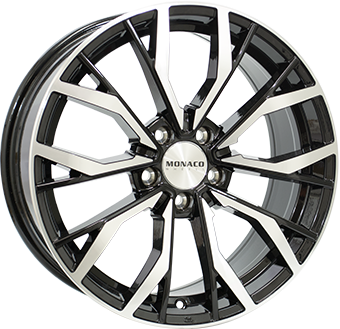 MONACO WHEELS Grand Prix 5 Black Polished 8,00x18 5x100,00 ET37,00