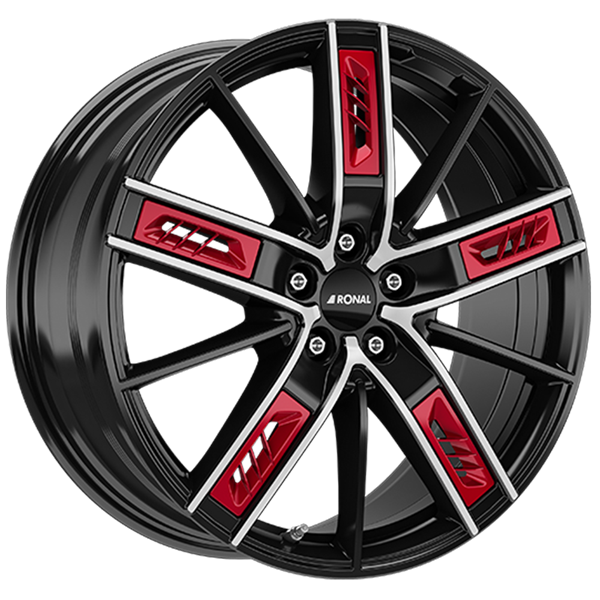 Ronal R67 Jetblack Red Diamond 8,00x18 5x112,00 ET40,00