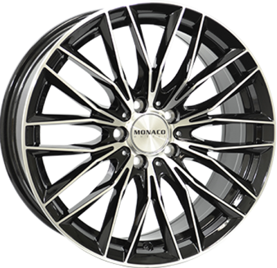 MONACO WHEELS Grand Prix 2 Black Polished 8,00x18 5x112,00 ET45,00