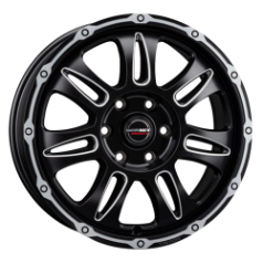 Borbet CW8 black rim window polished matt