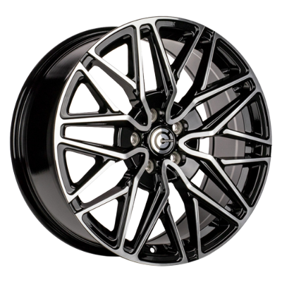Carbonado Idaho Black Polished 8,00x18 5x108,00 ET45,00