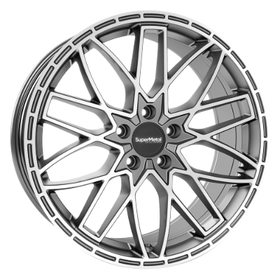 SuperMetal Vane Grey polished 8,00x20 5x120,00 ET55,00