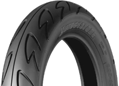 A futófelület közeli képe Bridgestone B01 100/80-10 53 J Front/Rear TL M/C
